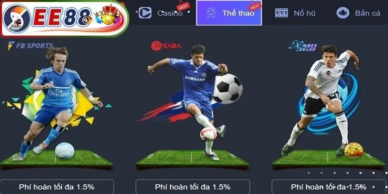 Thể thao EE88 được thiết kế với giao diện trực quan, phù hợp với mọi đối tượng